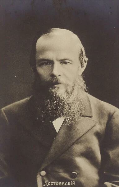 Fyodor Dostoyevsky, Russian novelist and short story writer (b  /  w photo)