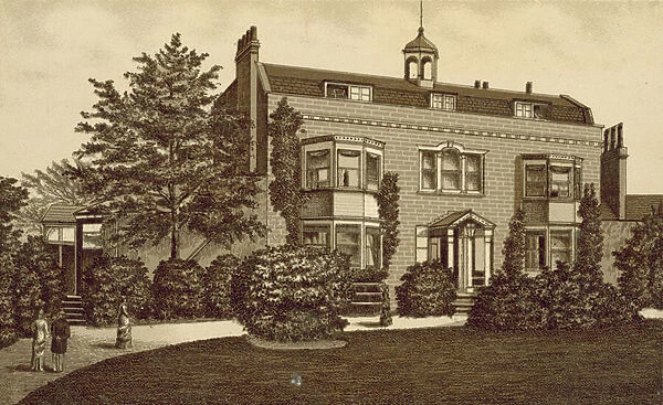 'Gads Hill, 'The Residence of the late Charles Dickens (litho)