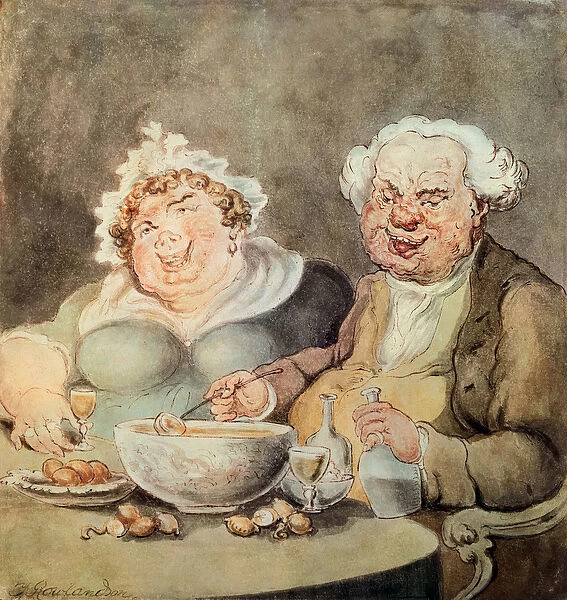 Gluttons, c. 1800-05 (w  /  c on paper)