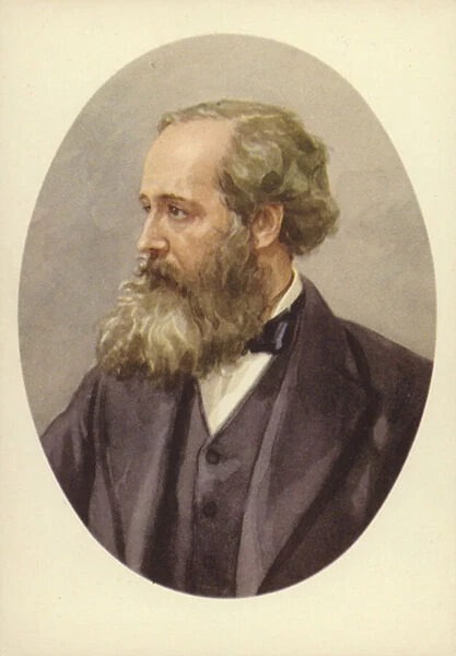James Clerk Maxwell (1831-1879), Scottish theoretical physicist (colour litho)