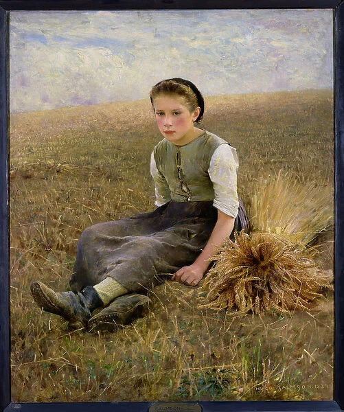 The Little Gleaner, 1884 (oil on canvas)