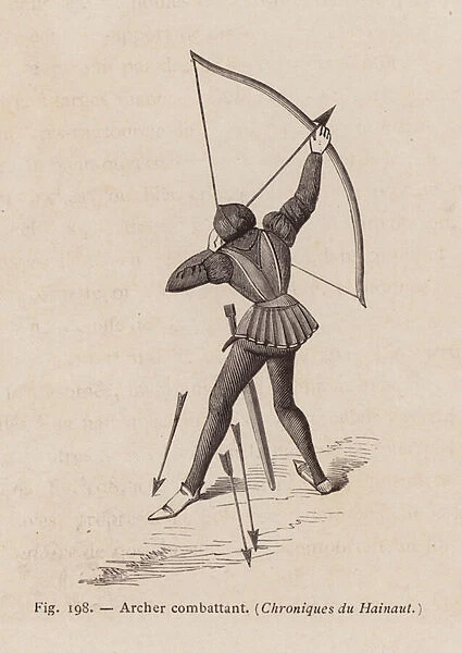 Medieval archer (engraving)