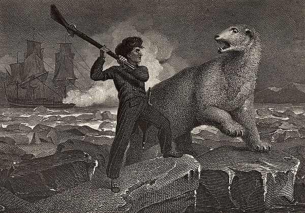 Nelsons encounter with a Bear, illustration from The Life of Nelson