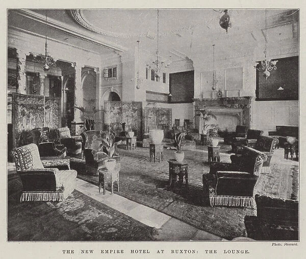 The New Empire Hotel at Buxton, the Lounge (b  /  w photo)