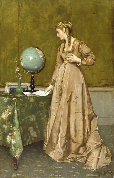 News from Afar, 1860s (oil on canvas)