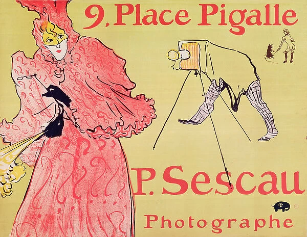 P. Sescau Photographe (poster), 1894 (five colour print lithograph with brush, crayon