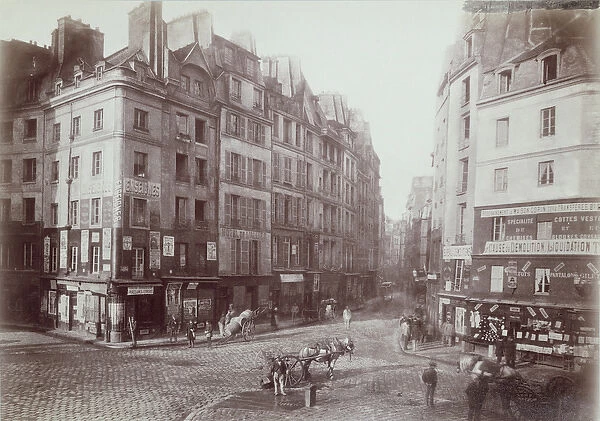 Paris, rue Galande, 1888 (sepia photo)