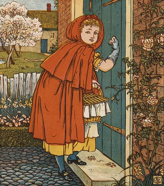 Red Riding Hood (colour litho)