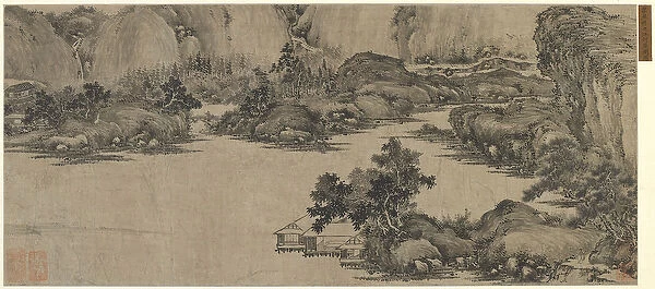 Scholars Retreat on the River, possibly Qing dynasty (ink on paper)