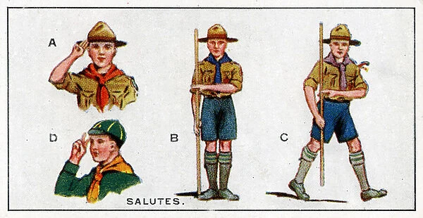 Scout Salutes, 1929 (colour litho)