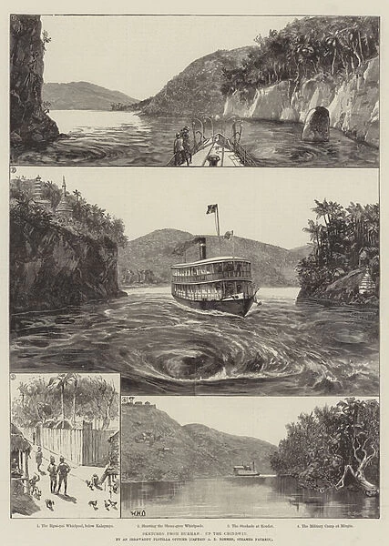 Sketches from Burmah, up the Chindwin (engraving)