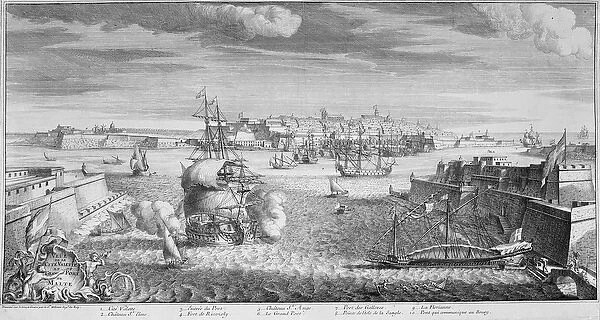 View of the City of Valetta, Port of Malta, c. 1736 (engraving)