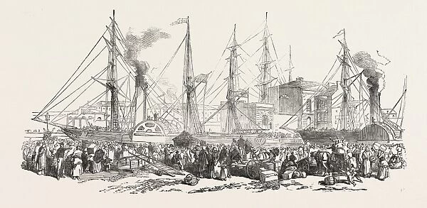 Departure of the Nimrod and Athlone Steamers, with Emigrants on Board, for Liverpool