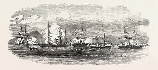 English and French Steamers in the Harbour of Gonaive, Haiti