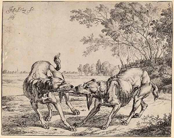 Jan le Ducq, La viande disputa, Dutch, 1636 - 1680, 1661, etching