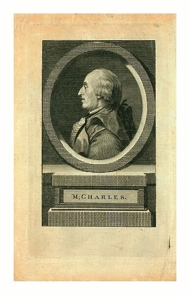 M. Charles, Head-and-shoulders profile portrait of French balloonist J. A. C. Charles