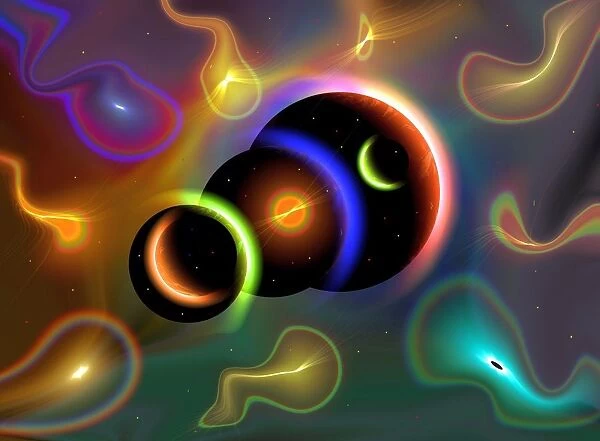 Artists concept of cosmic portals to another universe