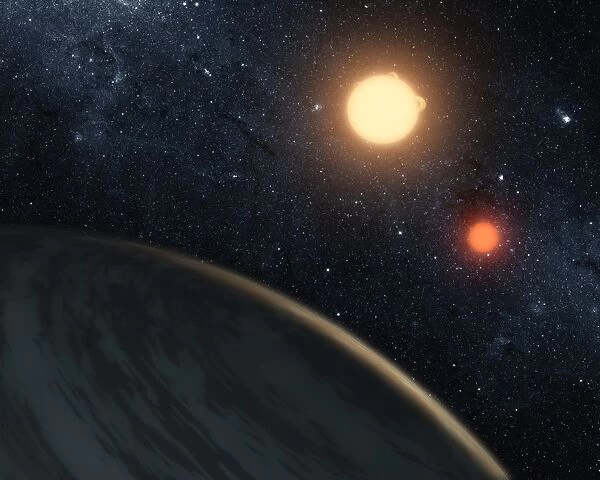 Artists concept illustrating Kepler-16b