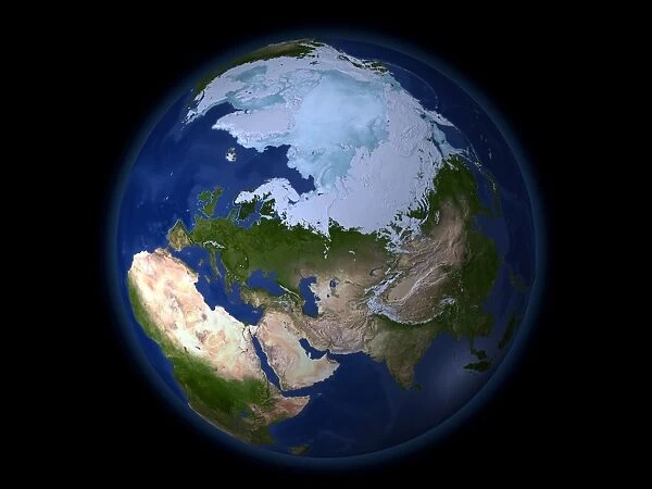 Full Earth showing the Arctic region