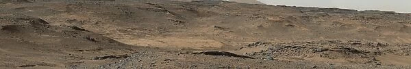 Panoramic view of Amargosa Valley on planet Mars