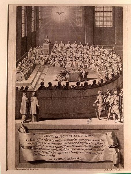 Council of Trent, Session XIV, drawing by Giovanni Domenico Campiglia and engraving by Pietro Pazzi