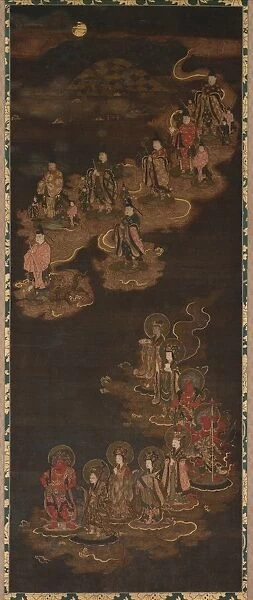 Descent of the Nine Luminaries and the Seven Stars at Kasuga, 1300s. Creator: Unknown
