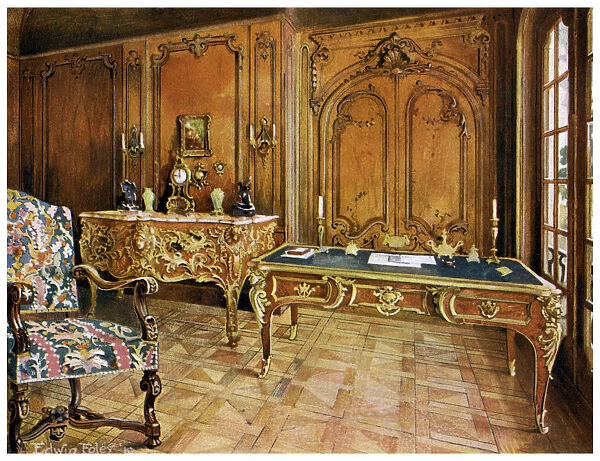 French panelled room, Wallace Collection, London, 1911-1912. Artist: Edwin Foley