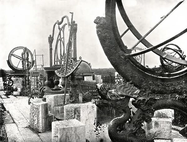 Some Instruments on top of the Observatory, Pekin, China, 1895. Creator: W &s Ltd