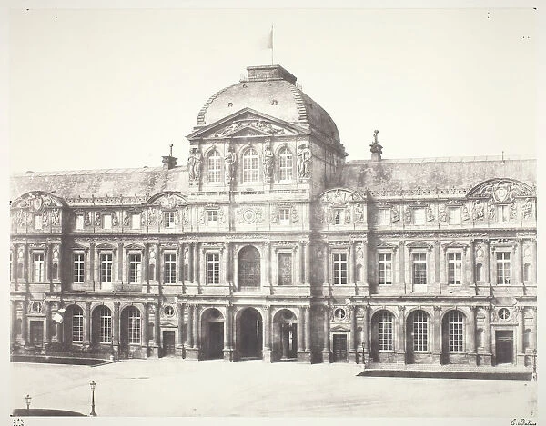 Le Louvre: Pavillon de l horloge, 1855  /  60, printed 1978. Creator: Edouard Baldus