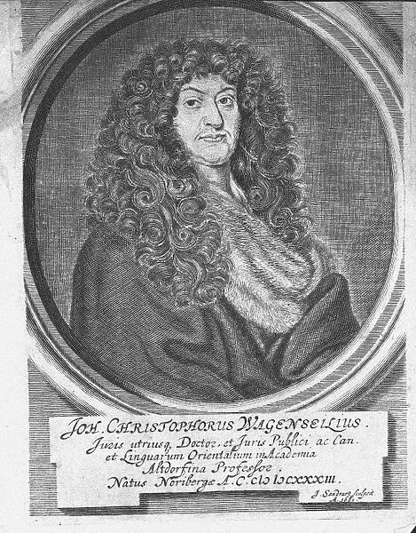 Portrait of Johann Christoph Wagenseil (1633-1705), End of 17th cen Artist: Sandrart, Jacob, von (1630-1708)