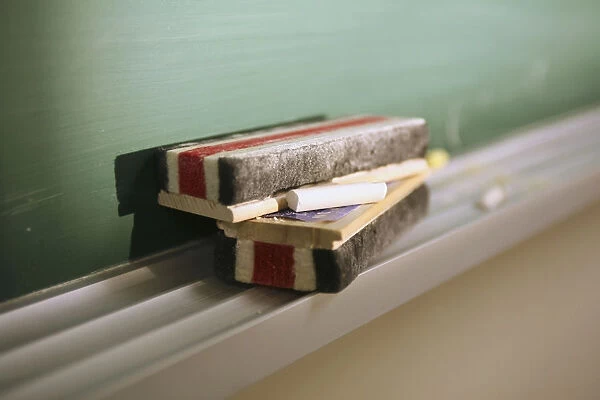 Close-Up Of Chalkboard Erasers; Ontario Canada