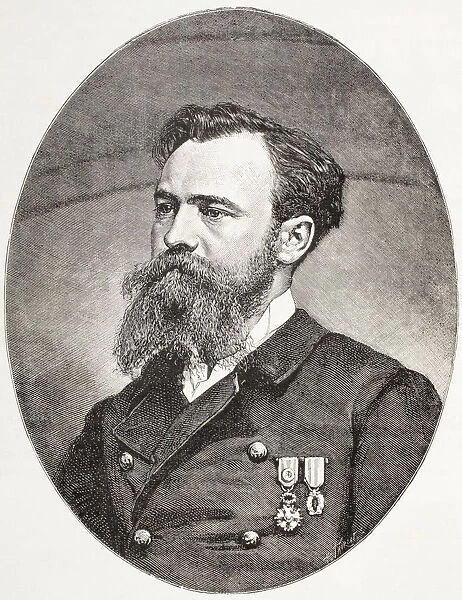 Jules Nicolas Crevaux, 1847 - 1882. French Military Doctor And Amazon Explorer. From El Mundo Ilustrado, Published Barcelona, Circa 1880