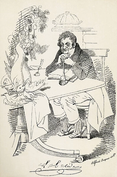 Louis Eustache Ude. 19Th Century Author Of The French Cook. From The Maclise Portrait Gallery, Published 1898