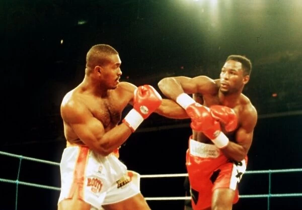 Lennox Lewis in action to defeat Donovan Razor Ruddock. 31st October 1992