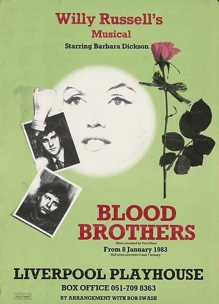 Original poster for the first ever run of Blood Brothers at the Liverpool Playhouse