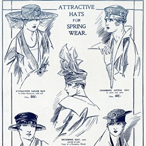 Advert for Marshall & Snelgrove womens hats 1917