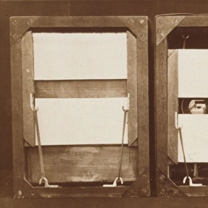 Front of electro-shutters, with positions of panels before