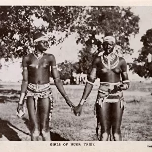 Two Girls of the Nuer Tribe - Sudan