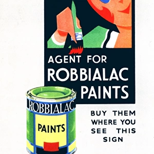 Poster design, Agent for Robbialac Paints
