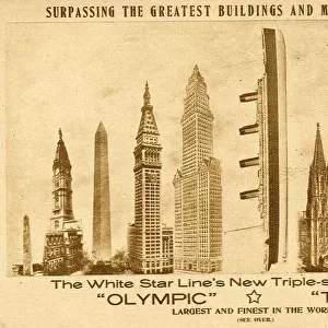 RMS Olympic andTitanic - compared to building heights