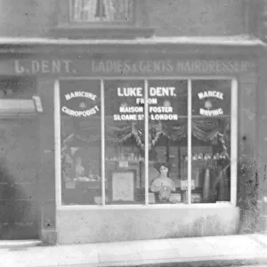 Shop-front - Premises of Luke Dent - Barber, Sheffield, York