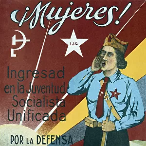 Spanish Civil War. Mujeres, ingresad en la Juventud