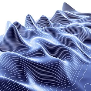 3D surface graph, computer artwork