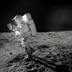 Apollo 14 astronaut on the Moon