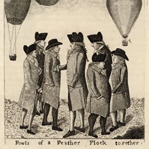 Balloonists cartoon, 1785 C016 / 4313