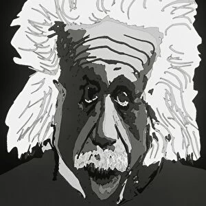 Computer artwork of Albert Einstein