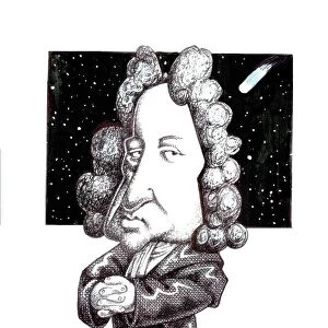 Edmond Halley, caricature C015 / 6703
