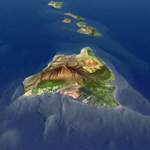 Hawaiian Islands, 3D artwork C015 / 6568
