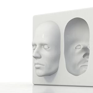 Hollow-face illusion, artwork