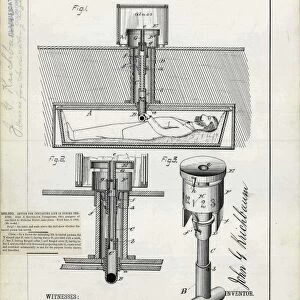 Life indicator for coffins patent, 1882 C024 / 3601